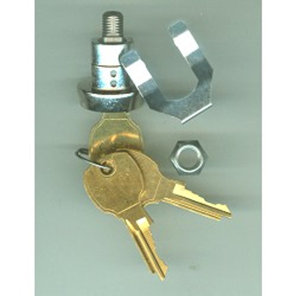 National C8724 Mailbox Lock Bommer Bright Nickel 2 Keys 