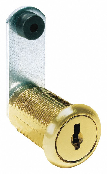 Compx National C8053-KD-3 Cam Lock, 1-3/16 Keyed Different Brass Finish