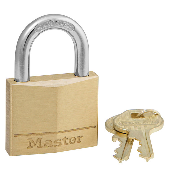 Master Lock 140KAD 1G003 Padlock, Brass Body Keyed Alike 1G003