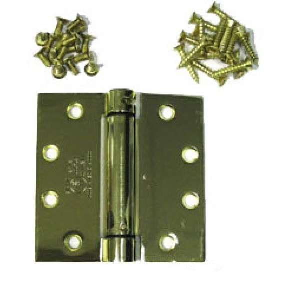 Cal-Royal SH140 US3 Brass Finish Spring Loaded Hinge 4.5x4.5