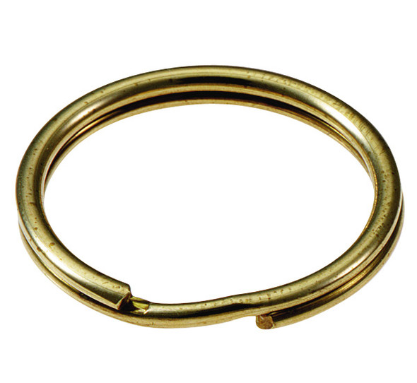 Lucky Line 77600 brass plated split ring, 1-1/4"