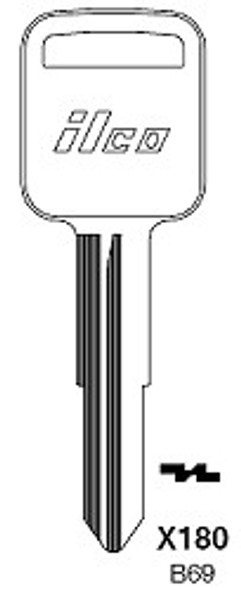 Ilco B69 Key Blank Line Drawing Profile Image