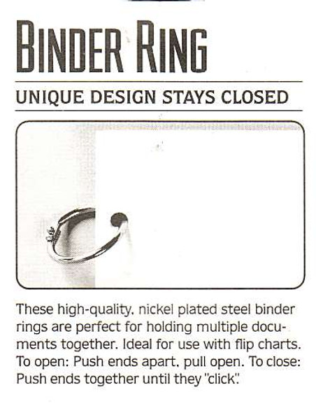 Binder Ring, 1" 2 Per Card