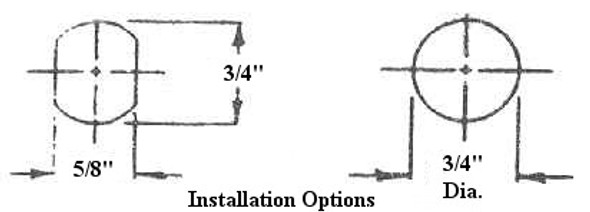 LSDA Mounting hole dimensions for Wood and Metal