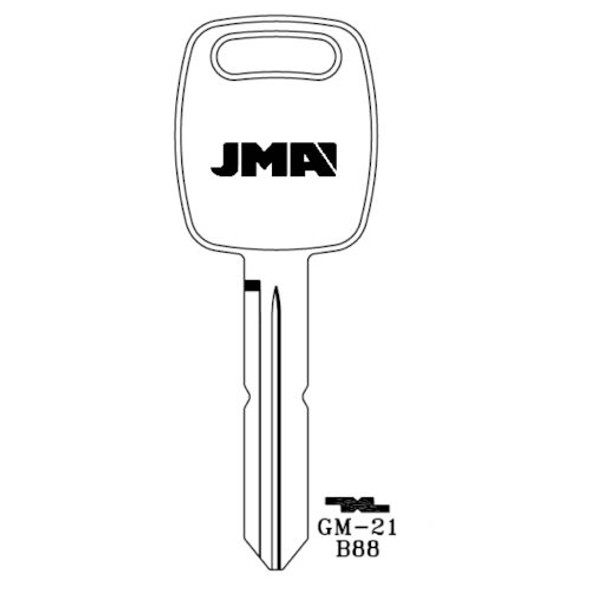 JMA GM-21 Key Blank for GM B88/P1108