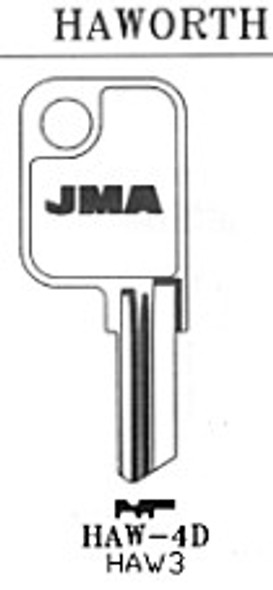 JMA HAW-4D Key Blank Line Drawing Profile Image