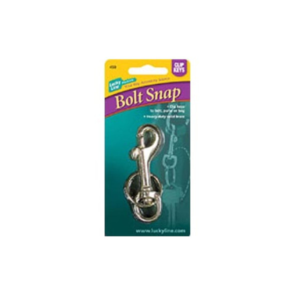 Lucky Line 45001 carded brass bolt snap