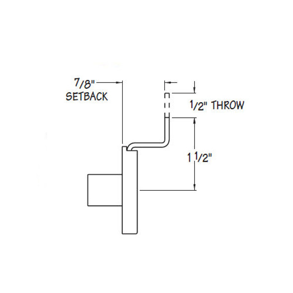 Compx Timberline D400CB Desk Lock, Less Key Core