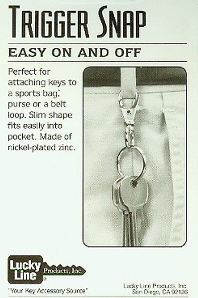 Lucky Line 44301 Mini-trigger snap clip key ring product description