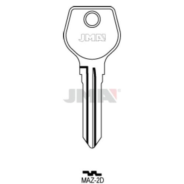 JMA MAZ-2D Key Blank Line Drawing Profile Image