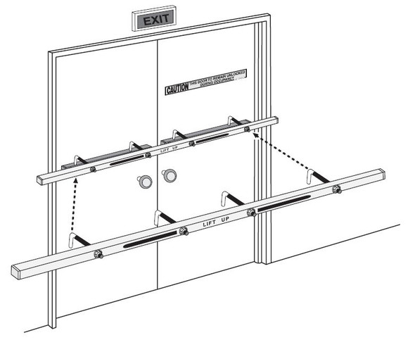 Exit Security SB-01-0096 Double Door Bar for two 48" Doors