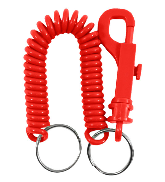 Lucky Line 41670 Red Jean Ring & Coil Key Chain 10 Pack