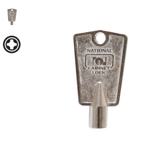 Compx National D8591 Freezer Key, Pentagon Type