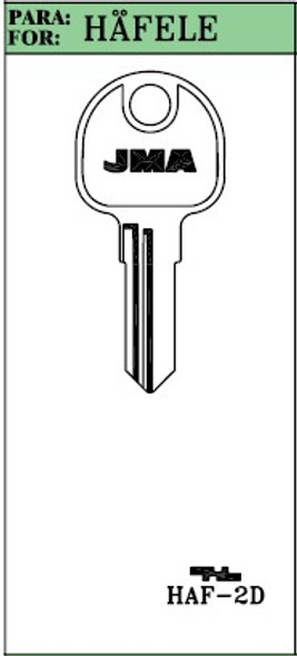 JMA HAF-2D Key Blank Line Drawing Profile Image