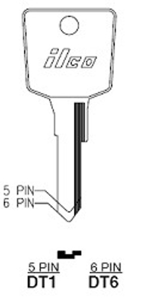 Ilco DT6 Key Blank Datsun/Nissan D74E