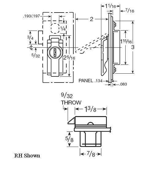 CCL 15767 LH CAT60 Enclosure Lock, Keyed Alike CAT60