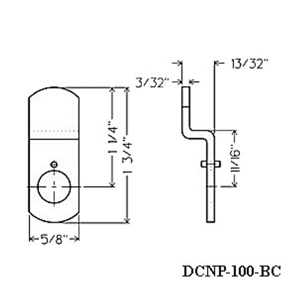Part, Offset Cam for DCN locks DCNP-100-BC