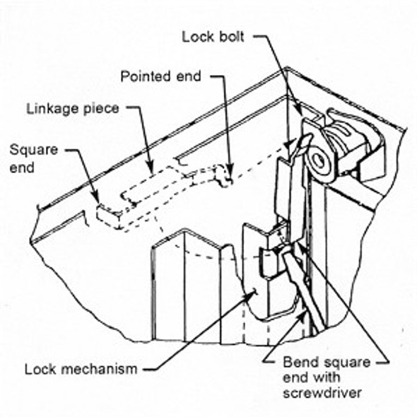 Vertical File Lock Kit for HON Locking Vertical File Cabinets and Pedestals  by HON® HONF24