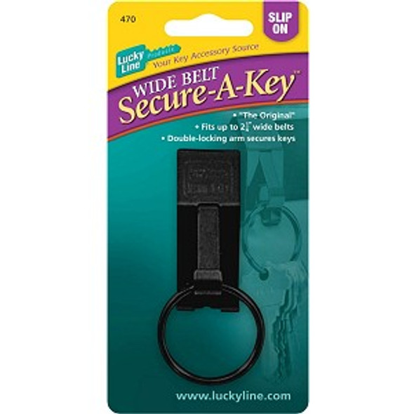 Lucky Line 47001 Secur-a-key for wide belts - black color