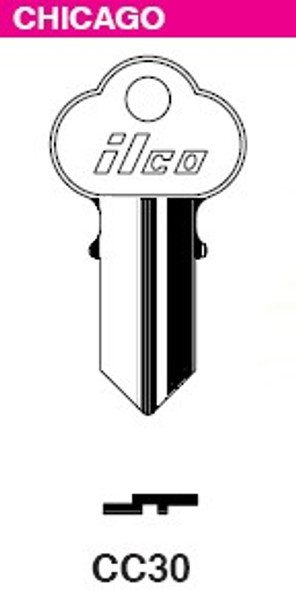 Ilco CC30 Key Blank for Chicago Lock K30