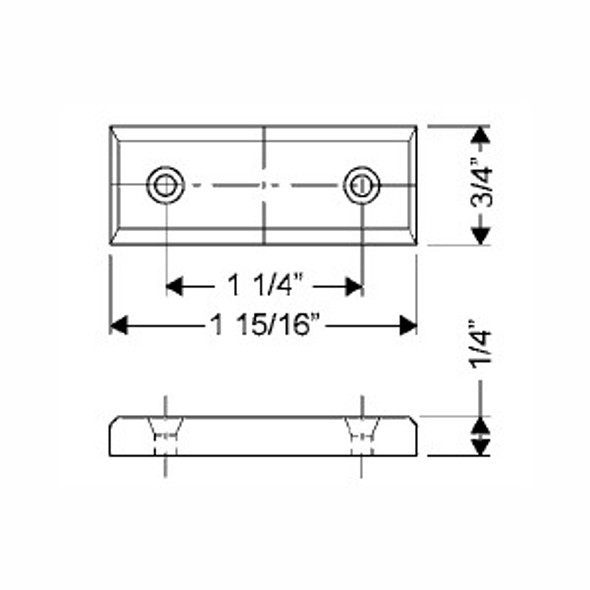 Olympus T37 26D KD Drawer Lock T-Bolt, Keyed Different