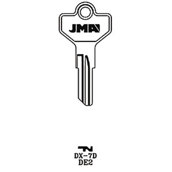 JMA DX-7D Key Blank Line Drawing Profile Image