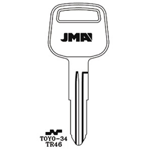 JMA TOYO-34 Key Blank for Toyota TR46/X212