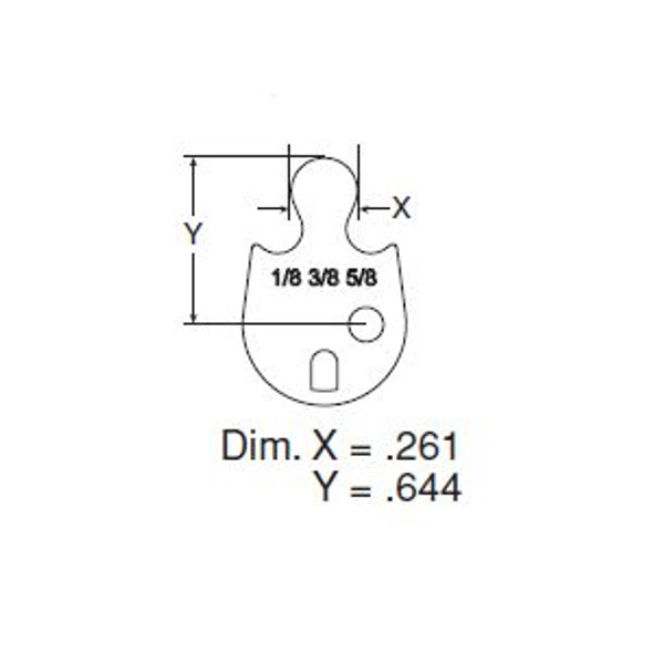 Schlage L583-474 line drawing with dimensions