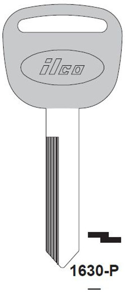 Ilco 1630P Key Blank Line Drawing Profile Image