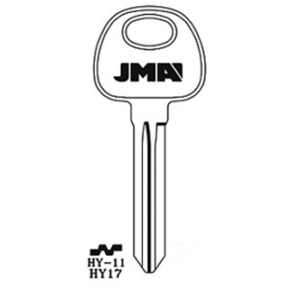 JMA HY-11 Key Blank Line Drawing Profile Image