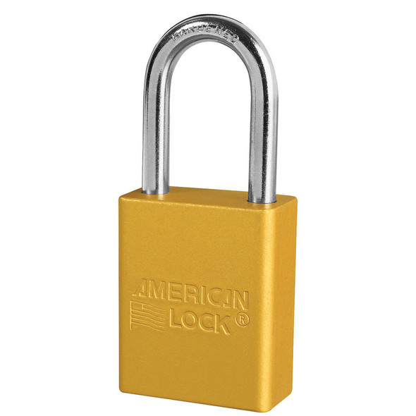 American Lock A1106 Yellow Padlock, Factory Keyed