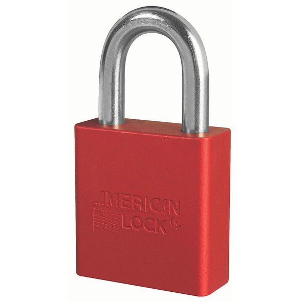 American Lock A1205 Red Padlock, Keyed Different