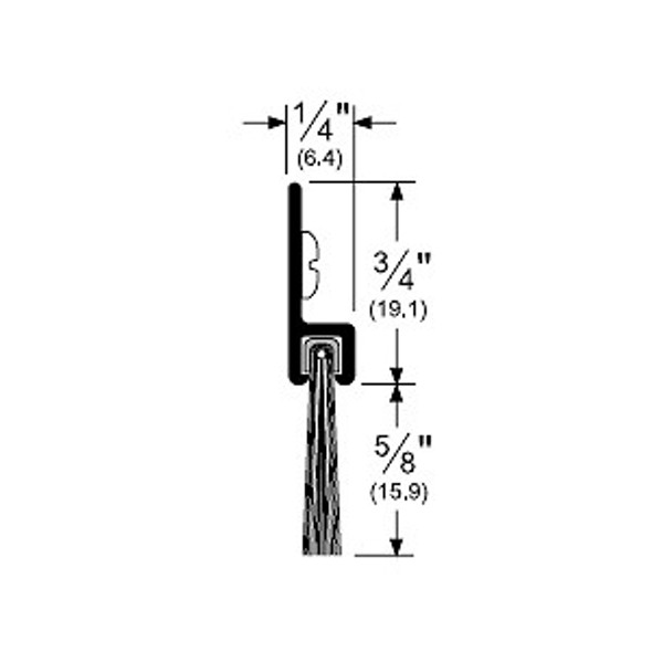 Pemko 18061DNB 48"Weatherstrip, Brush Sweep