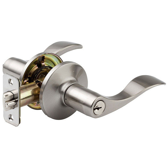 Master Lock WL0115 Entry Lock, Satin Nickel Wave Lever, Keyed Different