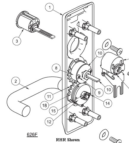 Parts for Yale Hardware Mr Lock, Inc.