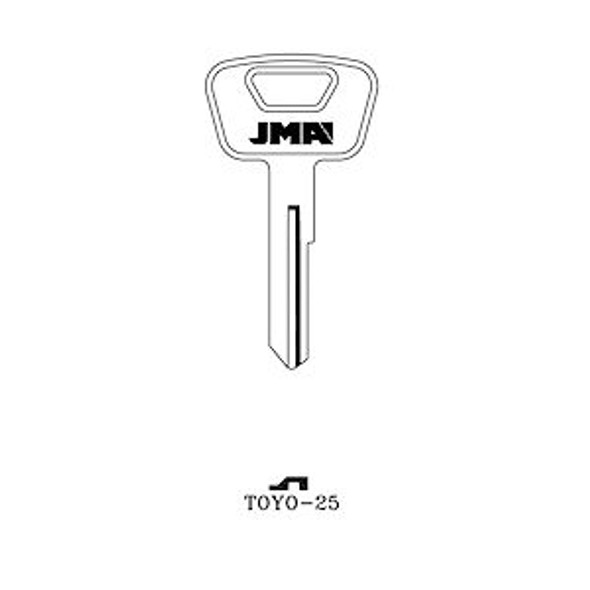 JMA TOYO-25 Key Blank Line Drawing Profile Image