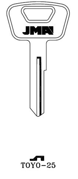 JMA TOYO-25 Key Blank Line Drawing Profile Image