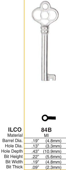 Ilco 84B Line Drawing Profile