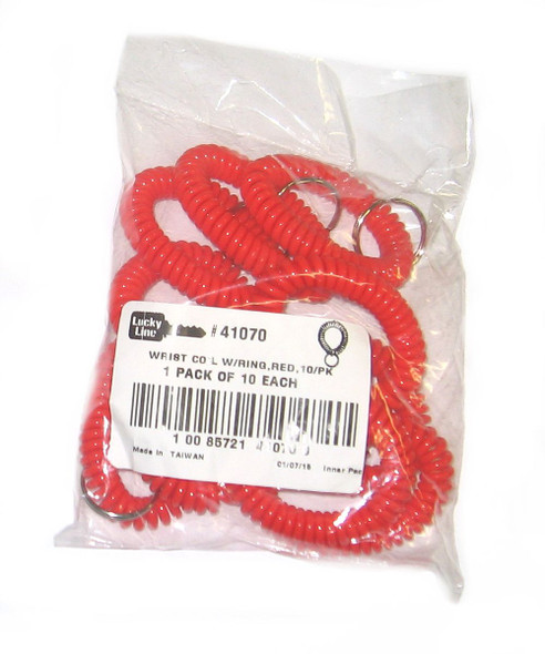 Lucky Line 41070 red wrist coil (10-Pack)