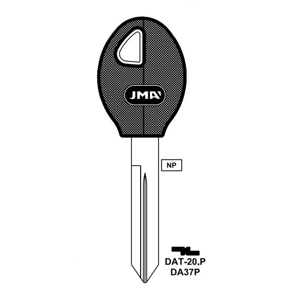 JMA DAT-20P Key Blank Line Drawing Profile image