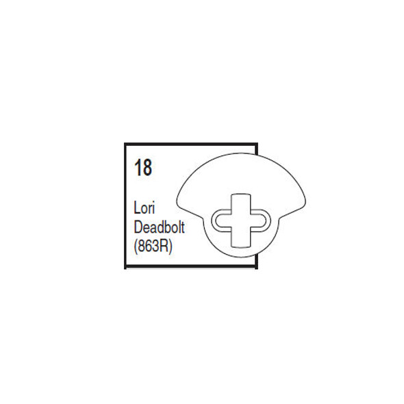 Ilco 863R-00-10 special cam for Ilco mortise cylinder - catalog line drawing