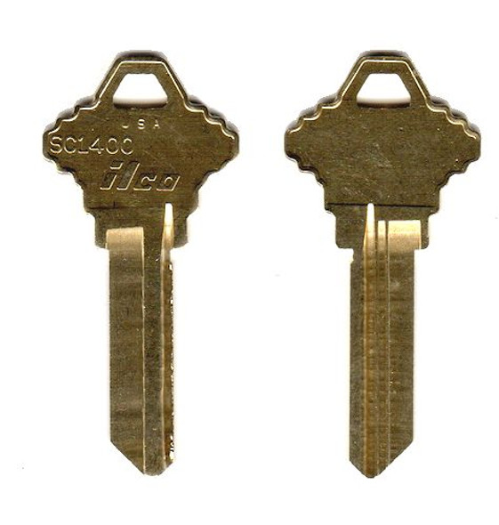 Ilco SC1400 Key Blank Image of both sides key
