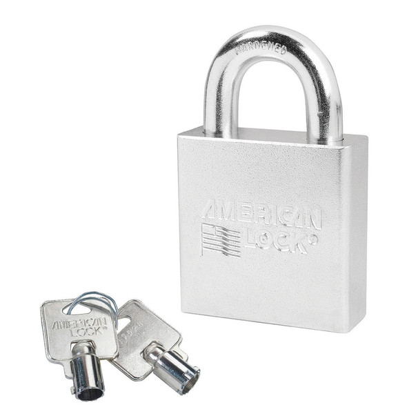 American Lock A7300 Padlock shown with 2 keys