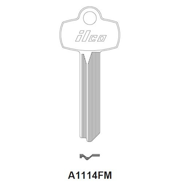 Ilco A1114FM Key Blank Line Drawing Profile Image