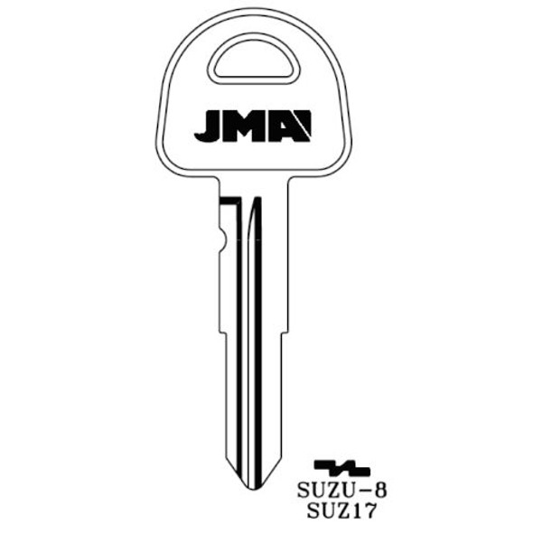 JMA SUZU-8 Key Blank Line Drawing Profile Image