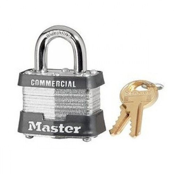 Master Lock 3MK Padlock, Factory Keyed/Master Keyed