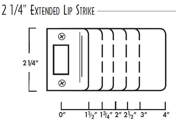 Don-Jo 9102 DU RC, Extended Lip Strike Plate,  2-1/4 x 2 DU Brown Finish