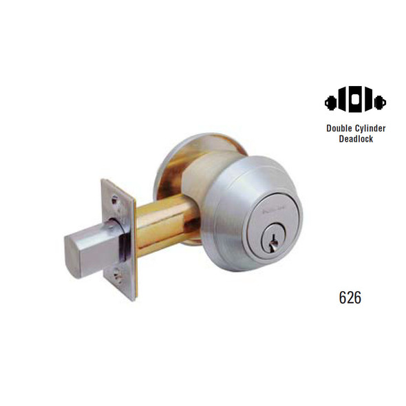 Schlage B662P 626 Deadbolt D/C, Schlage Satin Chrome