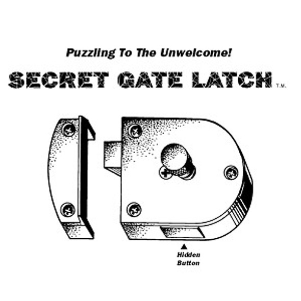 Secret Gate Latch, S200-SPA Aluminum Paint Finish