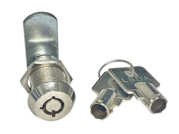 LSDA Tubular Cam Lock shown with 2 keys